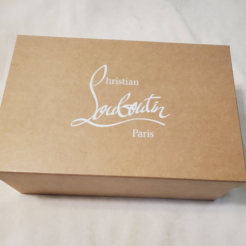 Christian Louboutin Shoe Box (EMPTY) with tissue paper 14x9x5